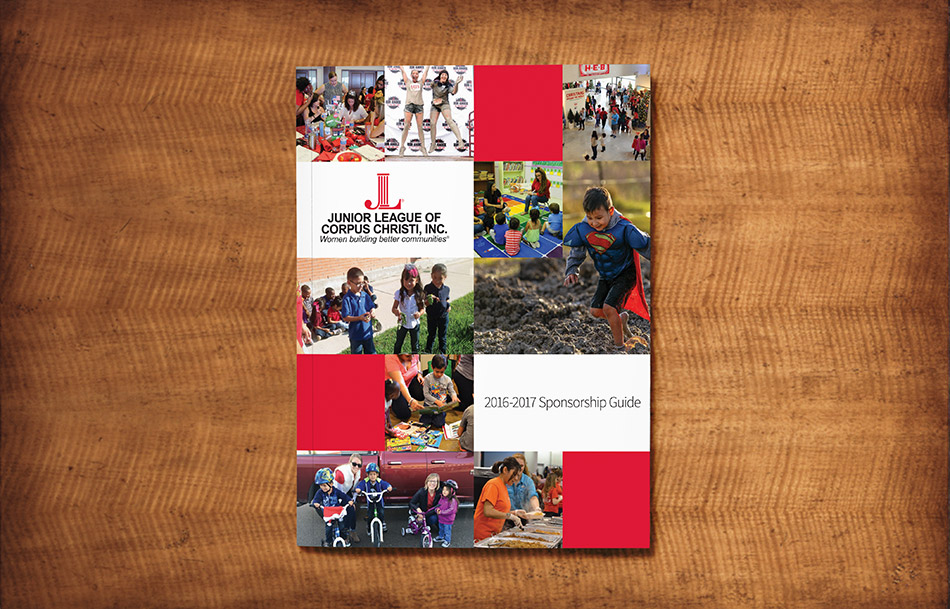 The Junior League of Corpus Christi Yearly Brand Awarness Campaign Bi-Fold Brochure Cover