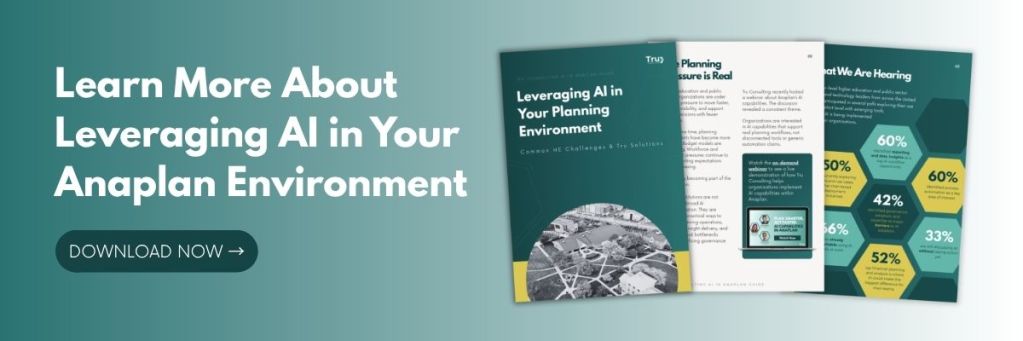 Learn more about leveraging AI in your Anaplan Environment